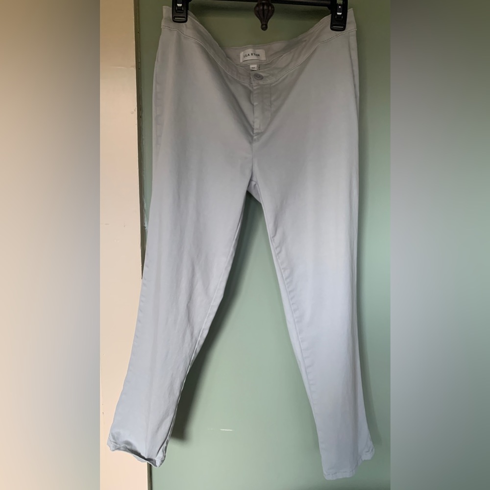 Lila Ryan Zuri Skinny Pant size 8 petite gray violet EUC